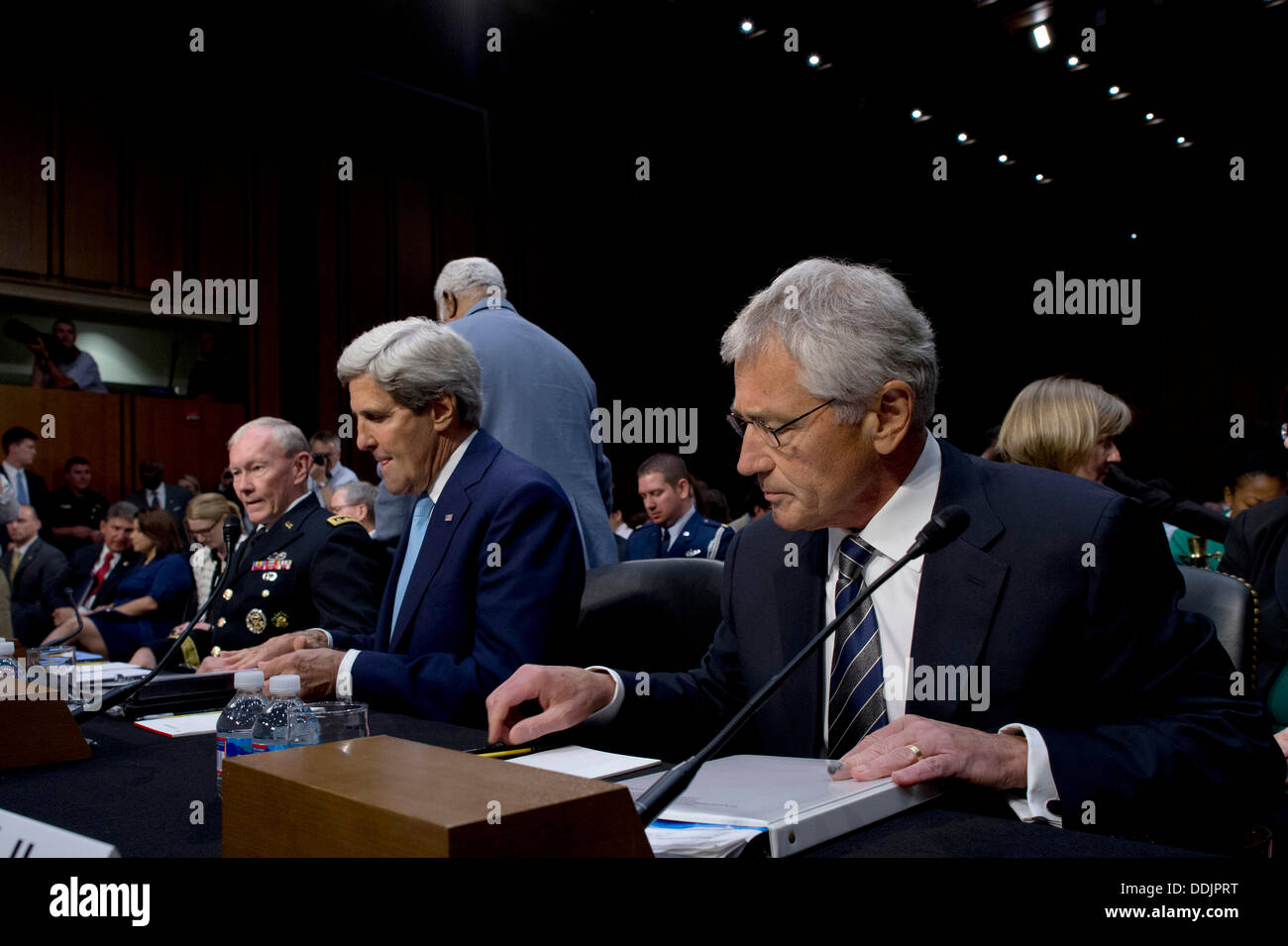 Us Secretary Of State John Kerry Center Chairman Of The Joint Chiefs