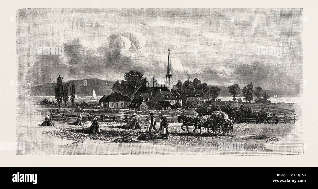 ST. JOACHIM, CANADA, CENTURY ENGRAVING Stock Photo Alamy