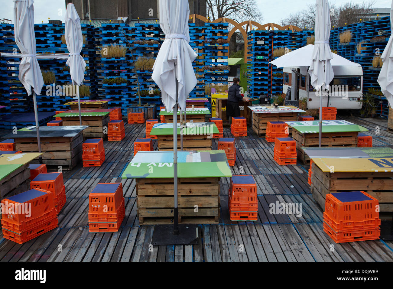 The Gapfiller Pallet Pavillion, Christchurch, Canterbury, South Island