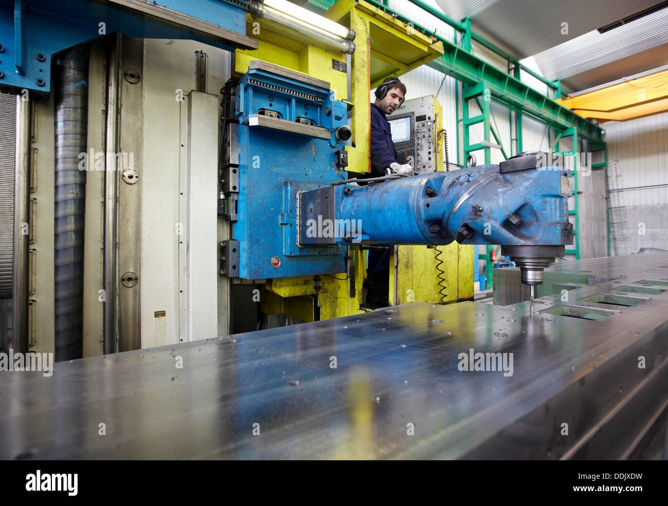 Horizontal milling machine, boilermaking, Guipuzcoa, Basque Country, Spain Stock Photo