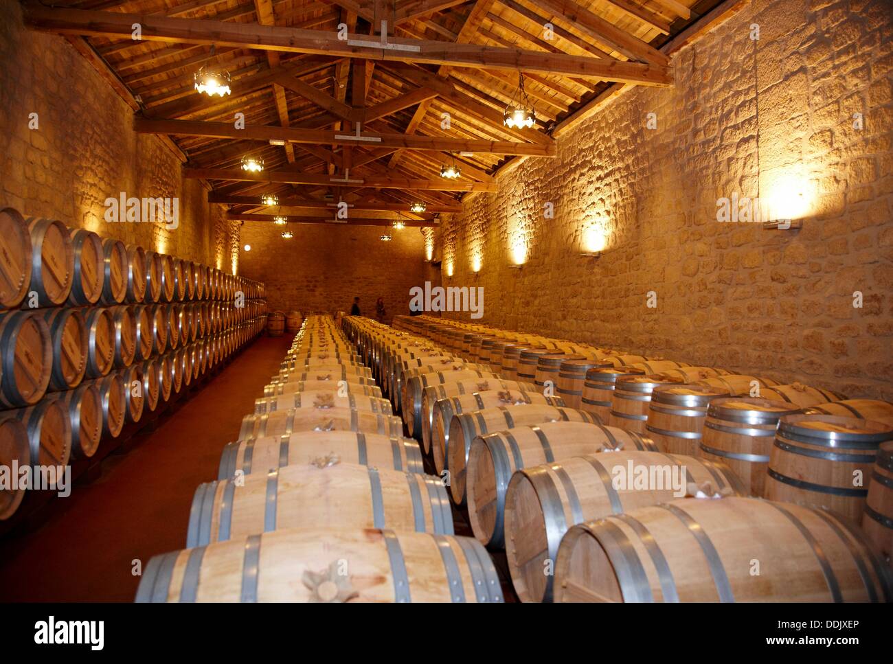 Wine cask aging, Muga winery, Haro, La Rioja, Spain Stock Photo Alamy