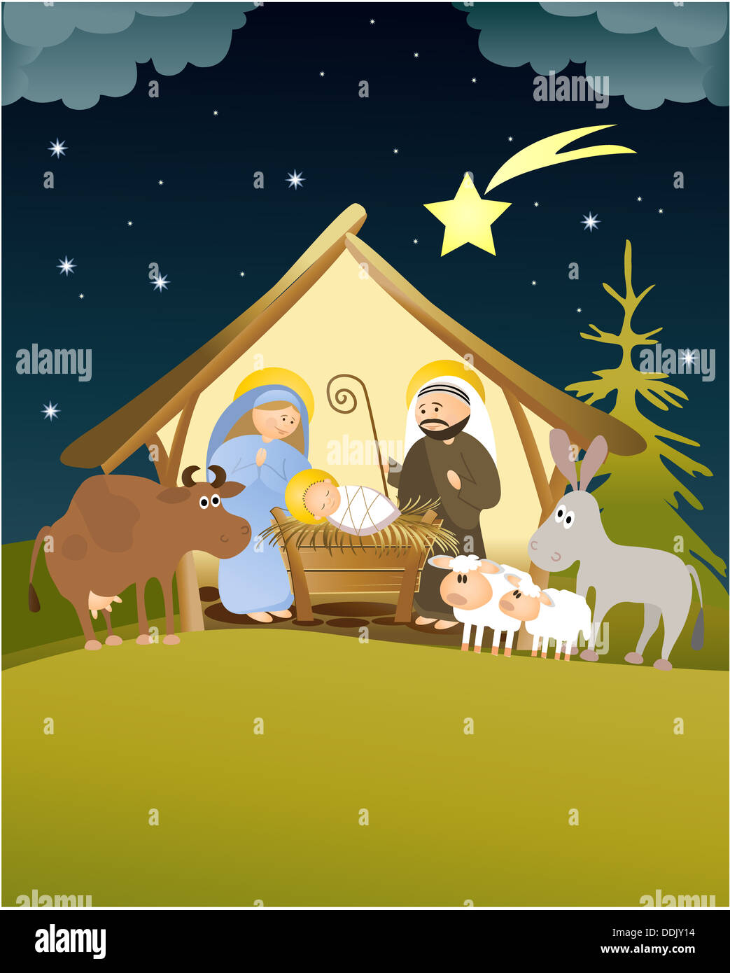 Christmas nativity scene Stock Photo