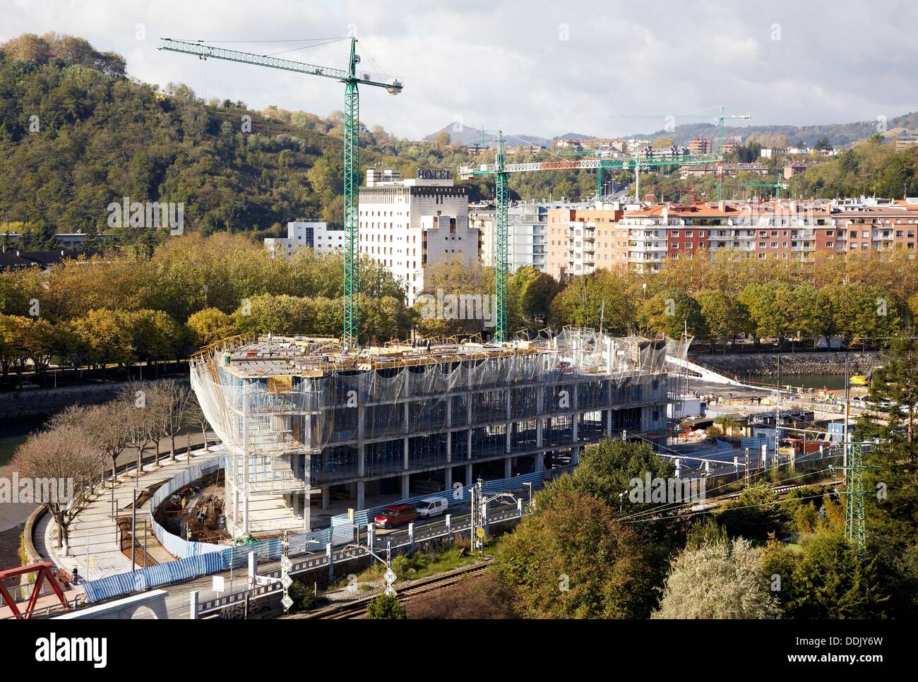Building under construction, San Sebastian, Guipuzcoa, Basque Country, Spain Stock Photo