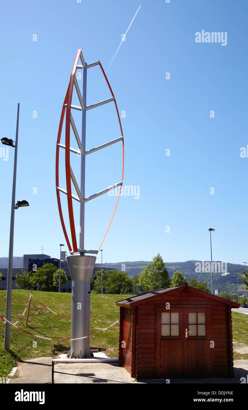 Wind turbine prototipe, renewable energy studies, wind power, Tecnalia Research & Innovation, Zamudio, Bizkaia, Euskadi, Spain Stock Photo