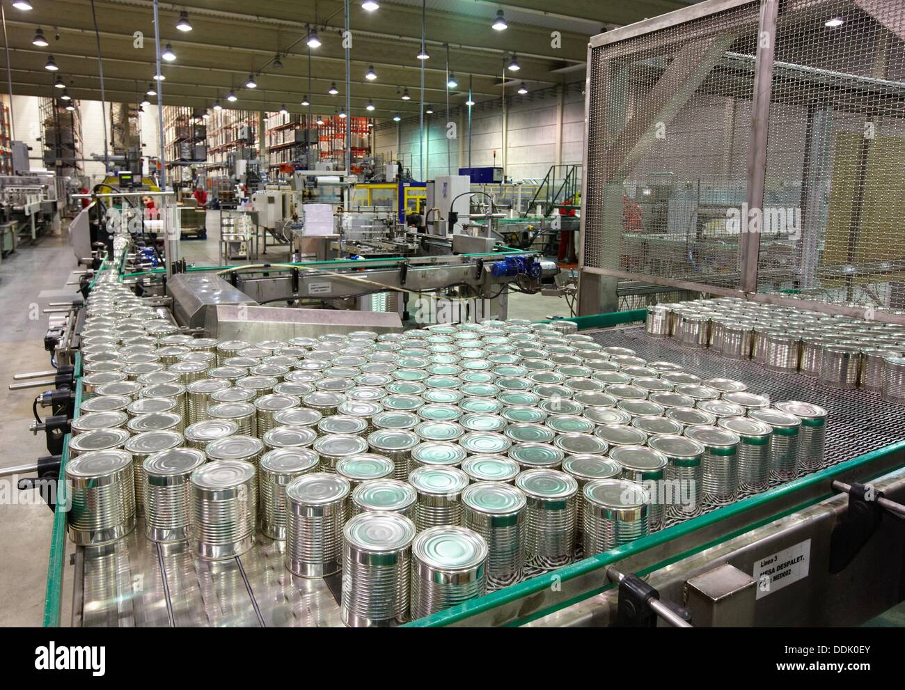 Labeling and packaging canned vegetables, Cans, Canning Industry, Agri