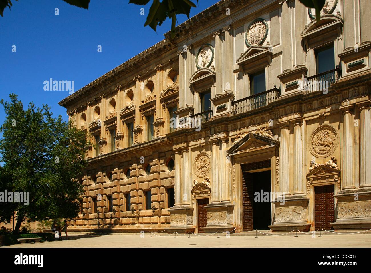 Palace of Charles V, Alhambra, Granada, Andalusia, Spain Stock Photo