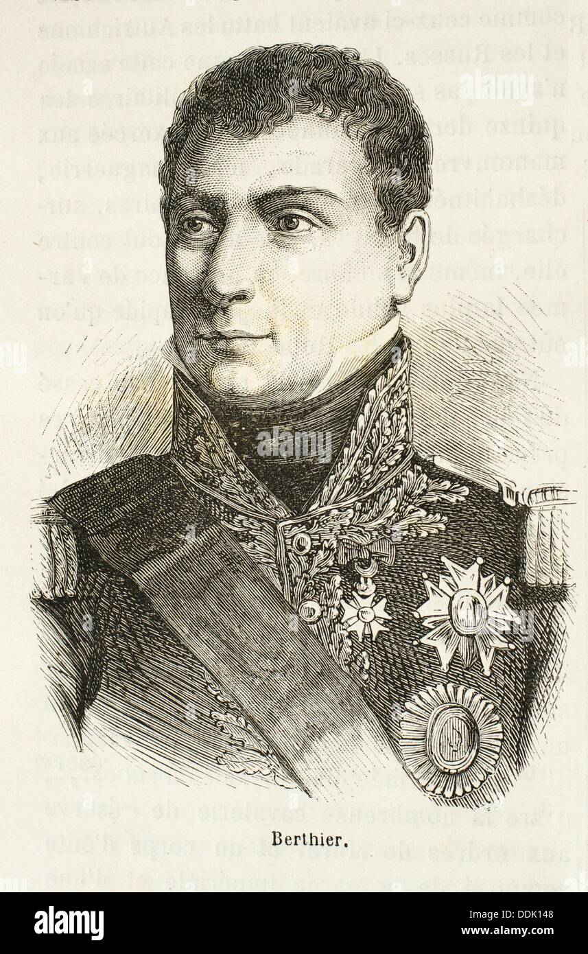 France, History, 19th Century, Louis Alexandre Berthier, 1st Prince de Wagram, 1st Duc de Valangin, 1st Sovereign Prince de Stock Photo