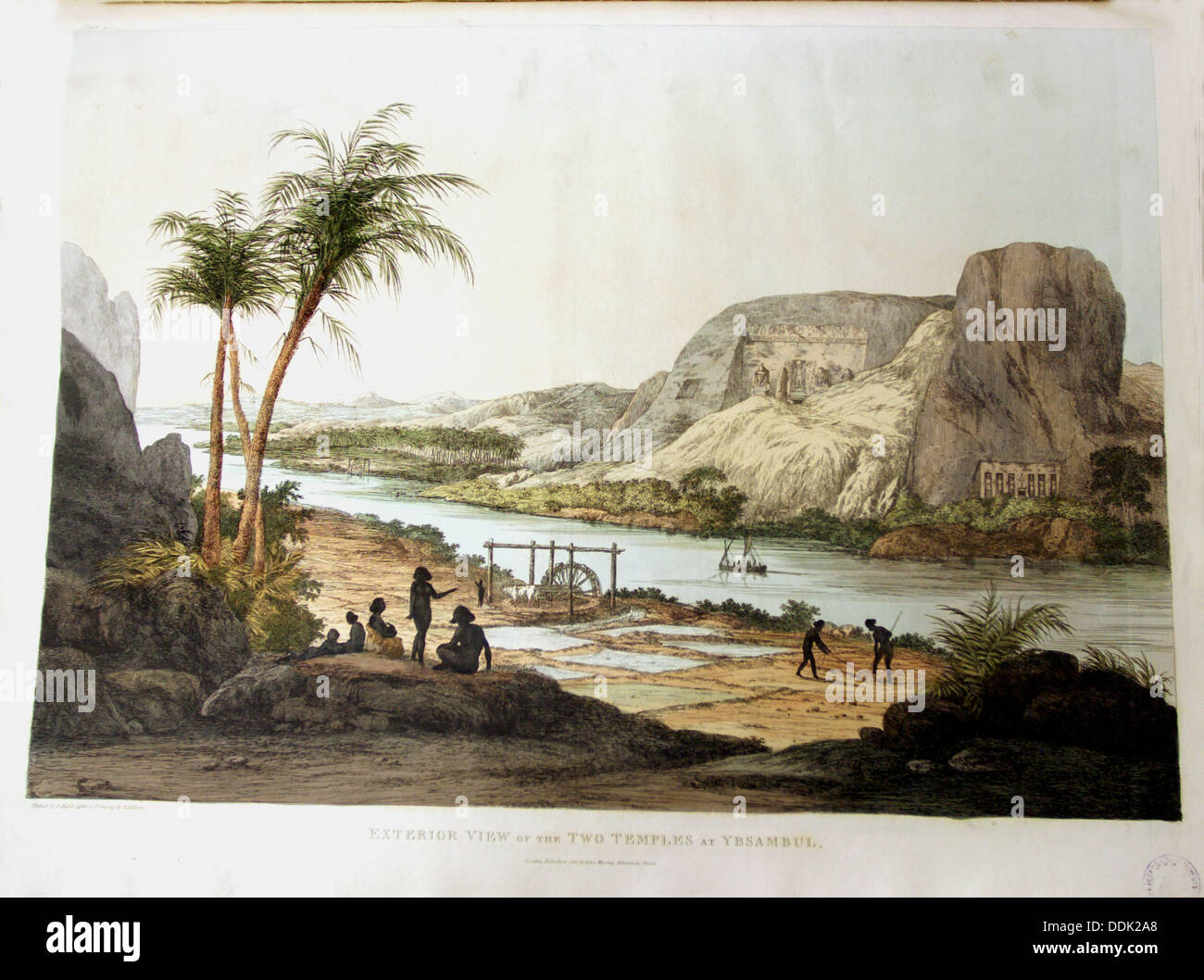 Plate illustrative of the researches and operations of Giovanni Belzoni in Egypt and Nubia (London, 1820); IFAO, Cairo, Egypt Stock Photo