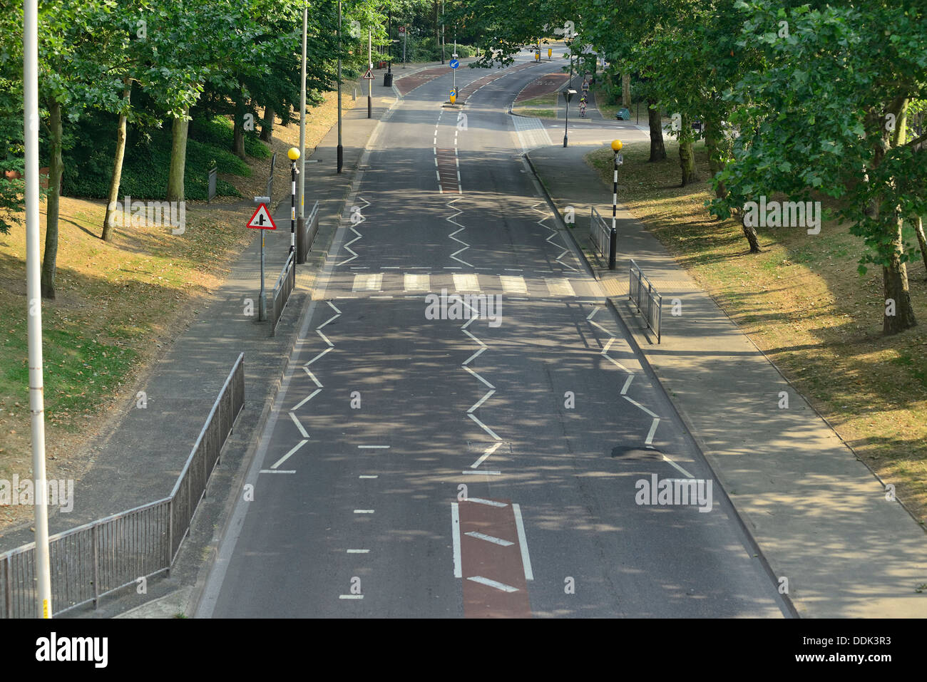 Empty London road Stock Photo