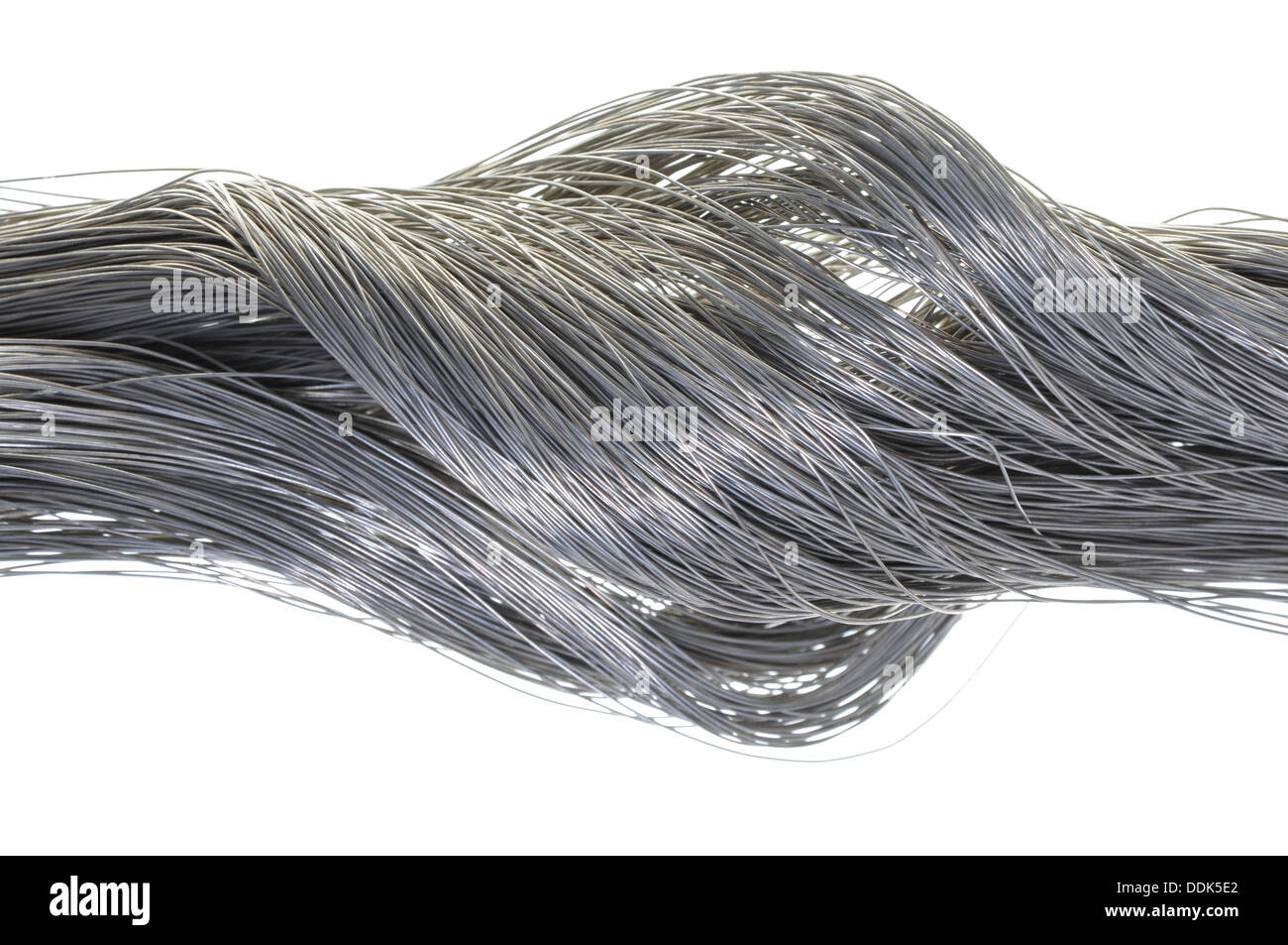Twisted steel wire isolated on white Stock Photo Alamy