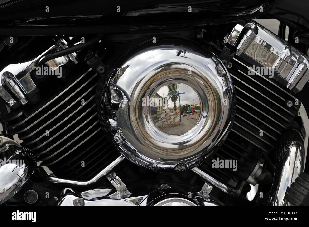 Cylinders of the engine of a motorcycle Stock Photo Alamy