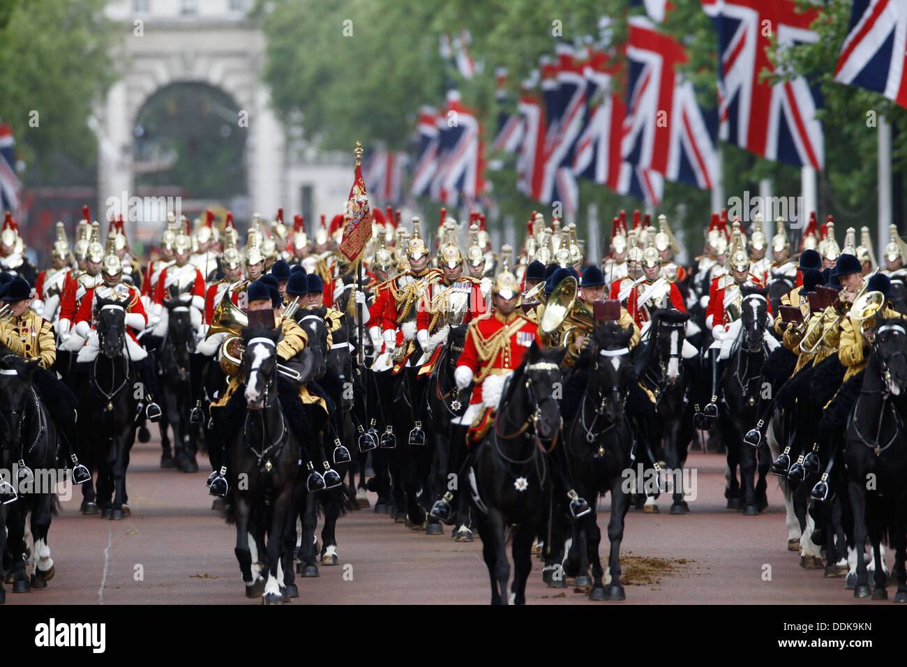 Britain Royal Family Trooping the Colour 2013 Stock Photo