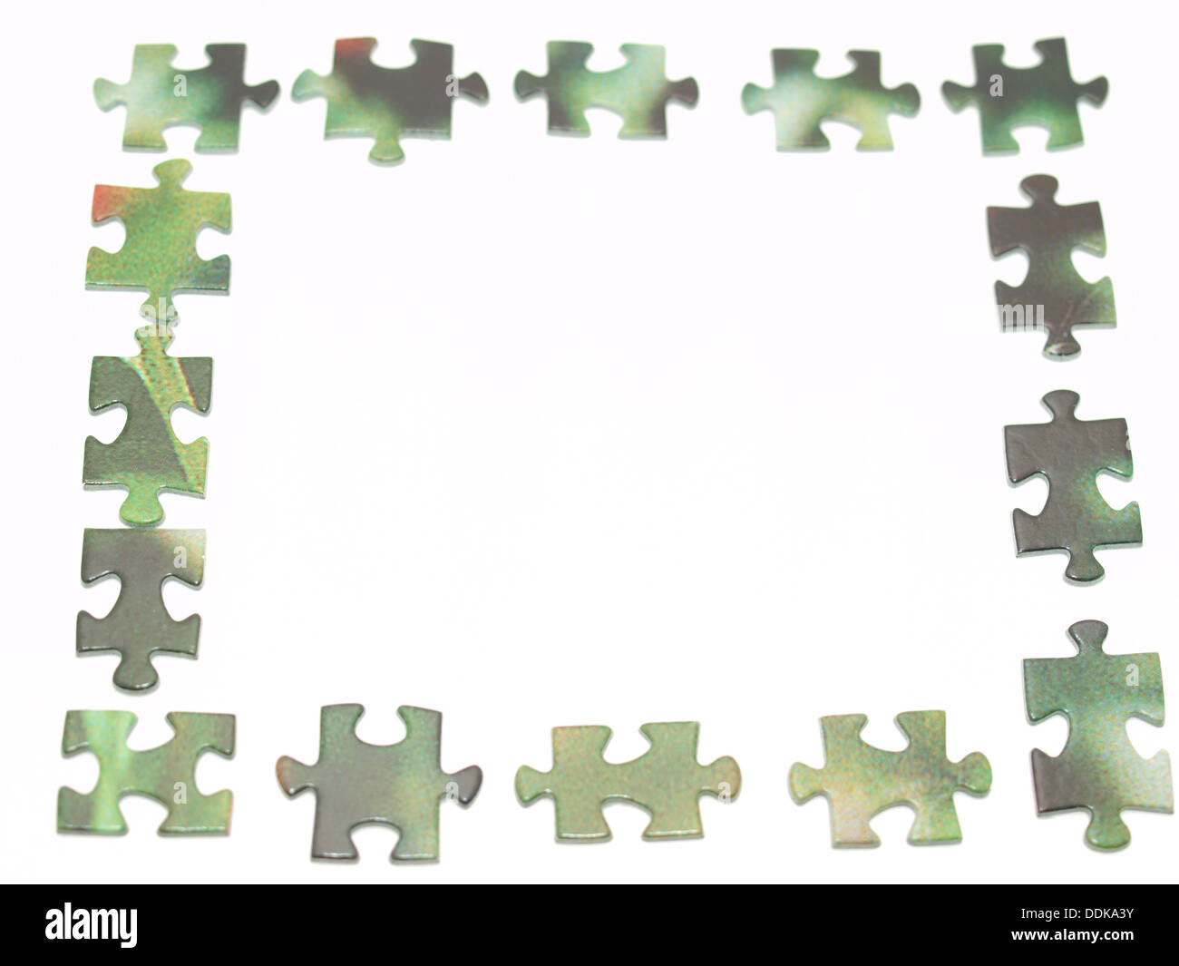 Framework. Puzzle pieces on a white background Stock Photo - Alamy