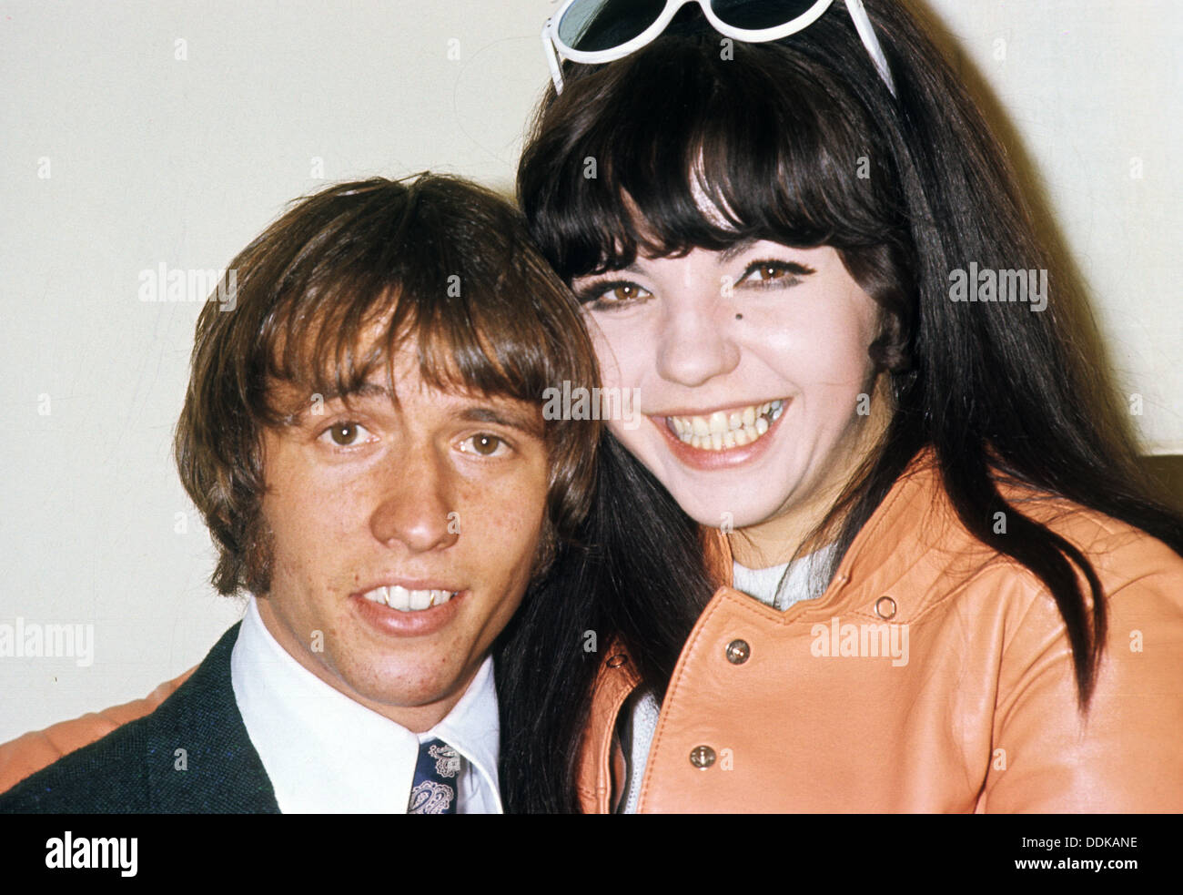 BEE GEES  Maurice Gibb with girlfriend Hungarian pop singer Sarolta in 1966. Photo Tony Gale Stock Photo