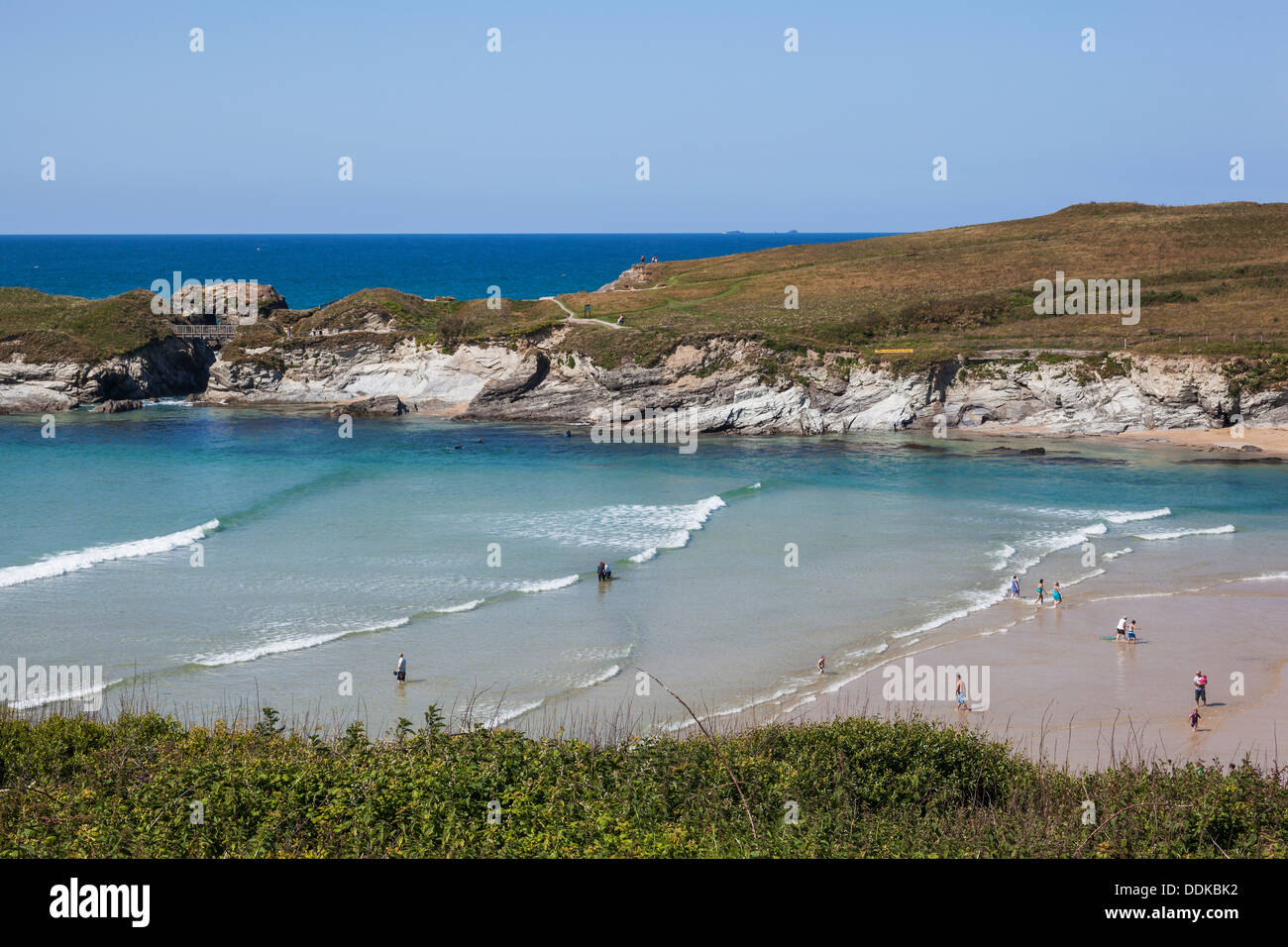 England, Cornwall, Newquay, Porth Beach Stock Photo - Alamy