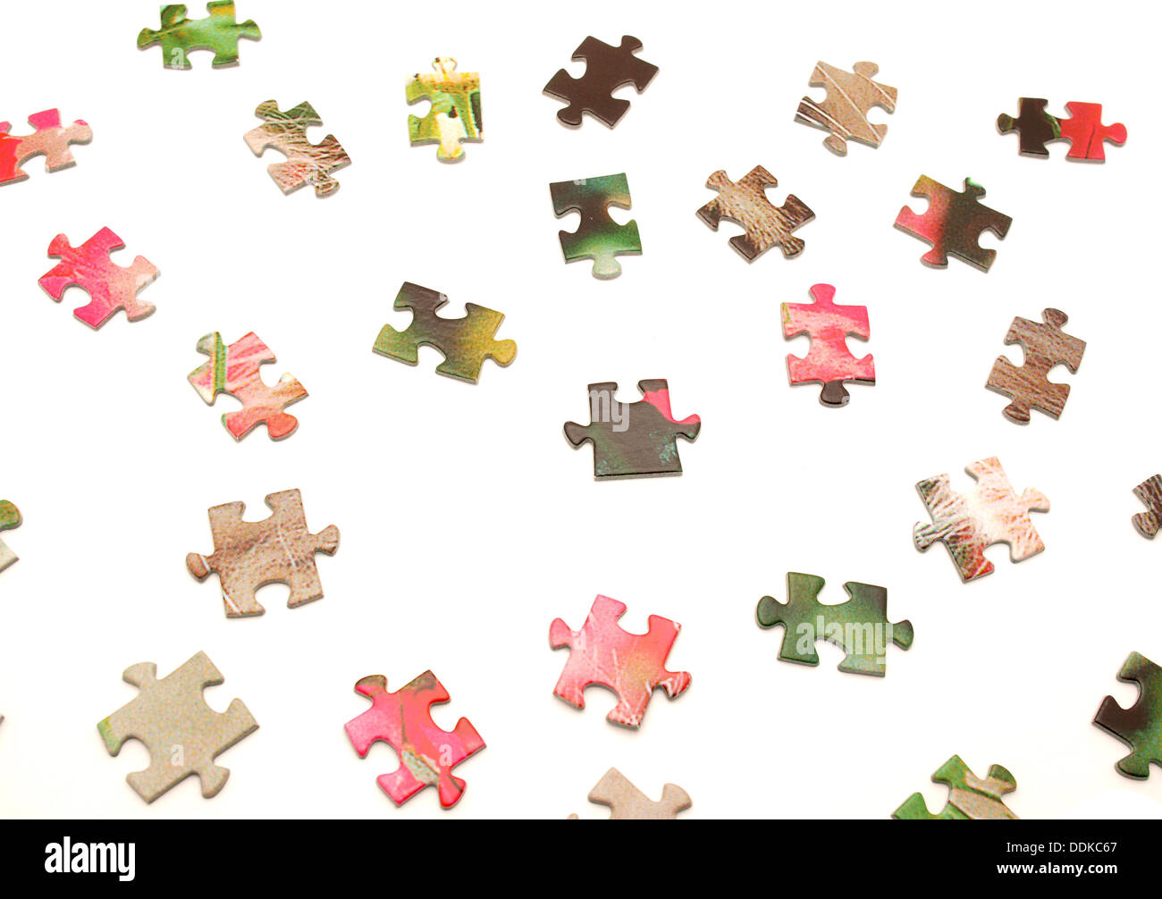 Puzzle on a white background Stock Photo - Alamy