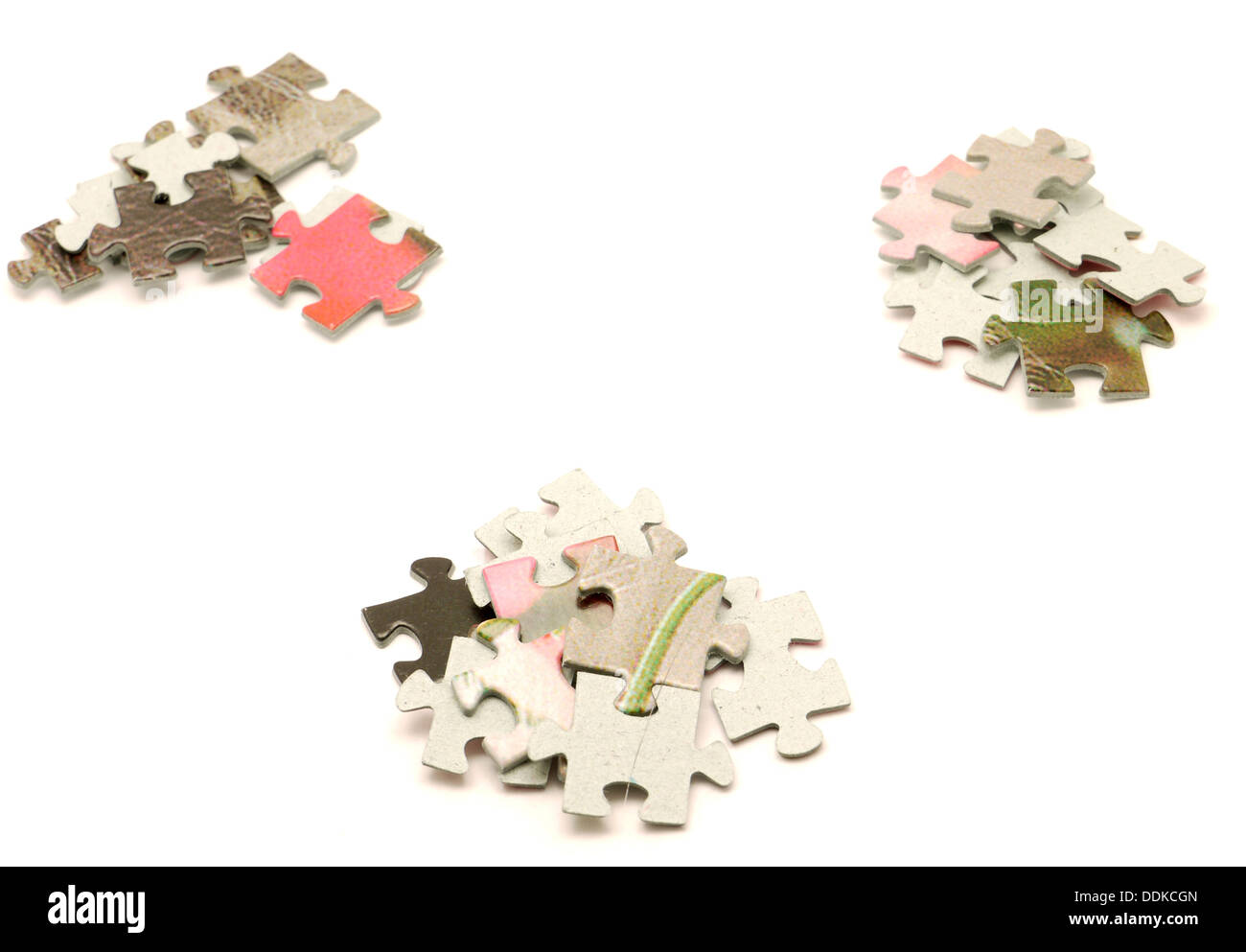 Puzzle pieces on a white background Stock Photo - Alamy