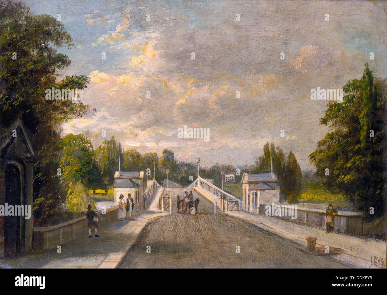 'Richmond Bridge', late 19th century. Artist: James Isaiah Lewis Stock Photo