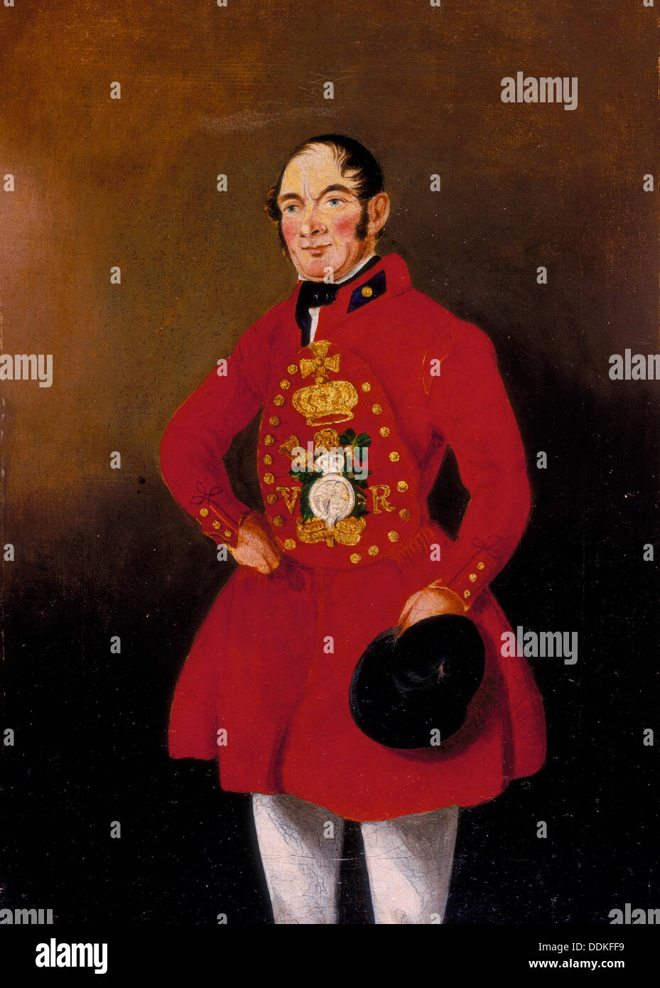 'Portrait of a Royal Bargeman', 1843. Artist: WR Noble Stock Photo