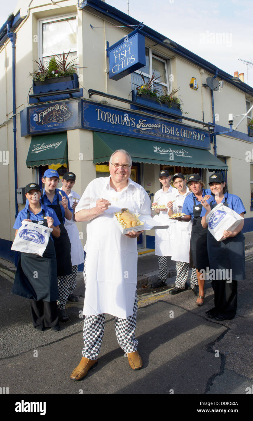 Hanbury's award winning fish and chip shop in near Torquay