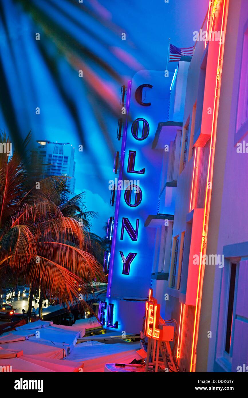 Colony Hotel, Ocean Drive, South Beach, Art deco district, Miami beach