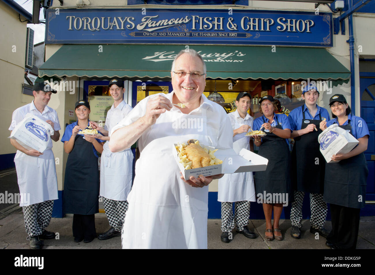 Hanbury's award winning fish and chip shop in near Torquay