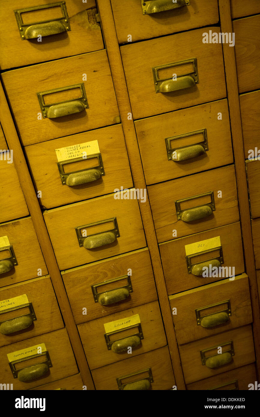 Filing drawers Stock Photo