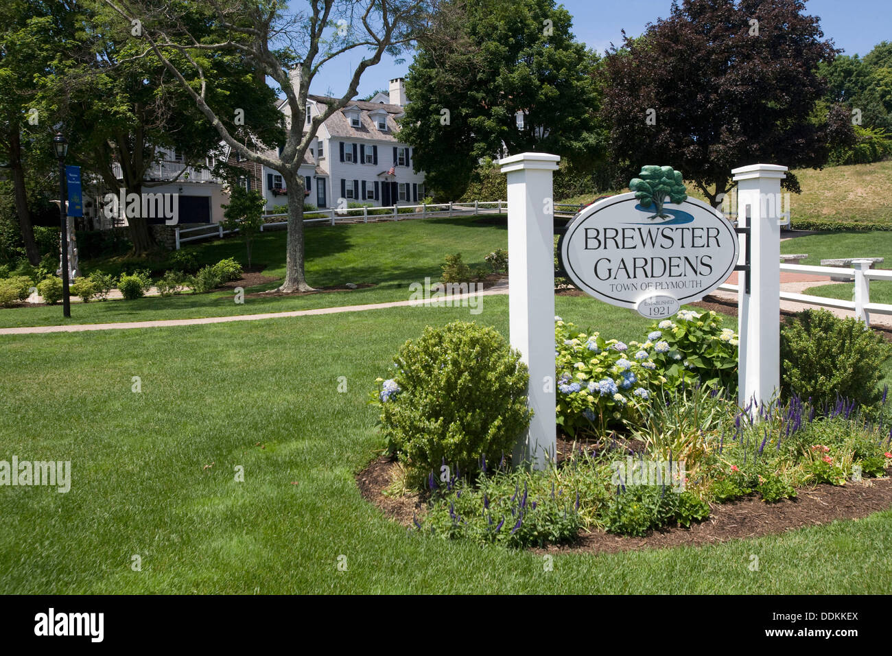 Usa Massachusetts Plymouth Brewster Gardens Stock Photo