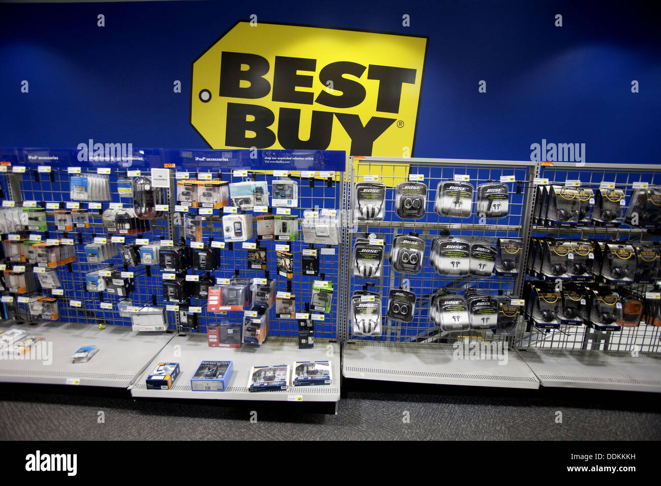 Best Buy store, digital, computer, music, electrical and technological appliances, New York City, USA Stock Photo
