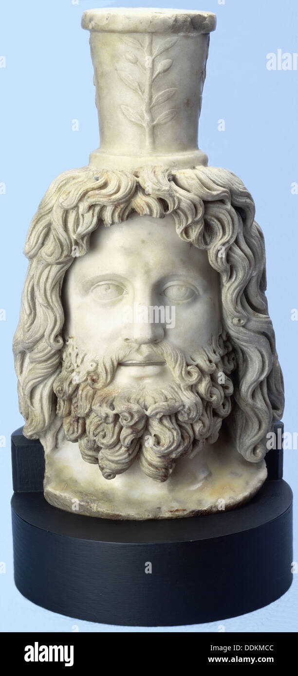 Head of Serapis, the lord of the dead. Artist: Unknown Stock Photo