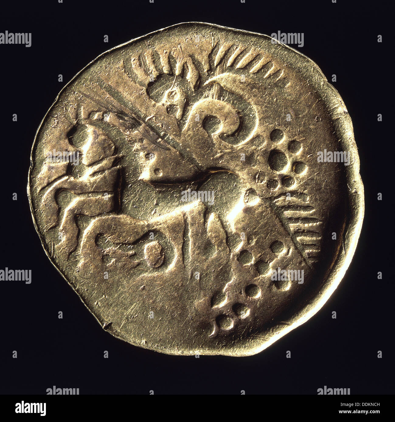 Prehistoric gold coin. Artist: Unknown Stock Photo