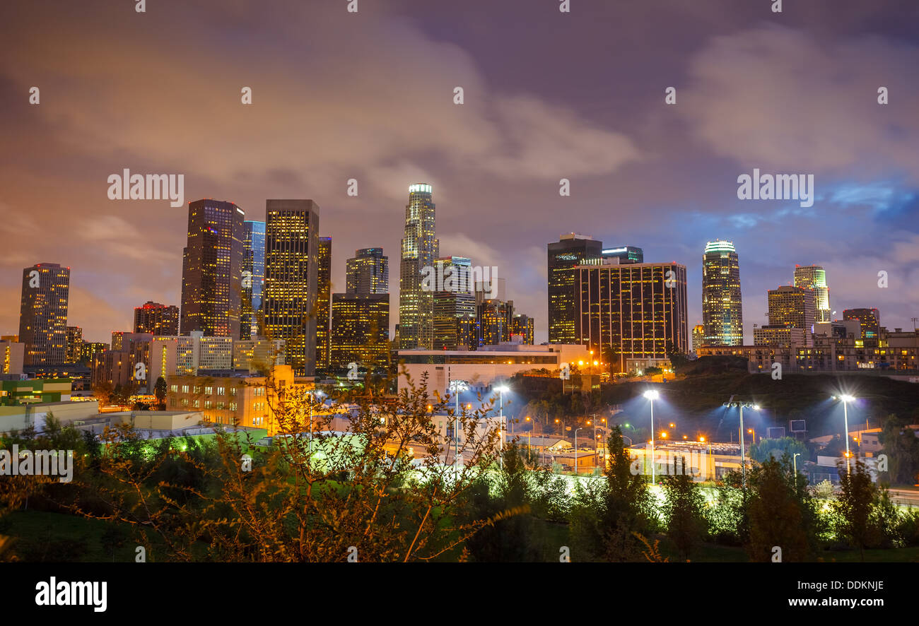 Los Angeles at night Stock Photo