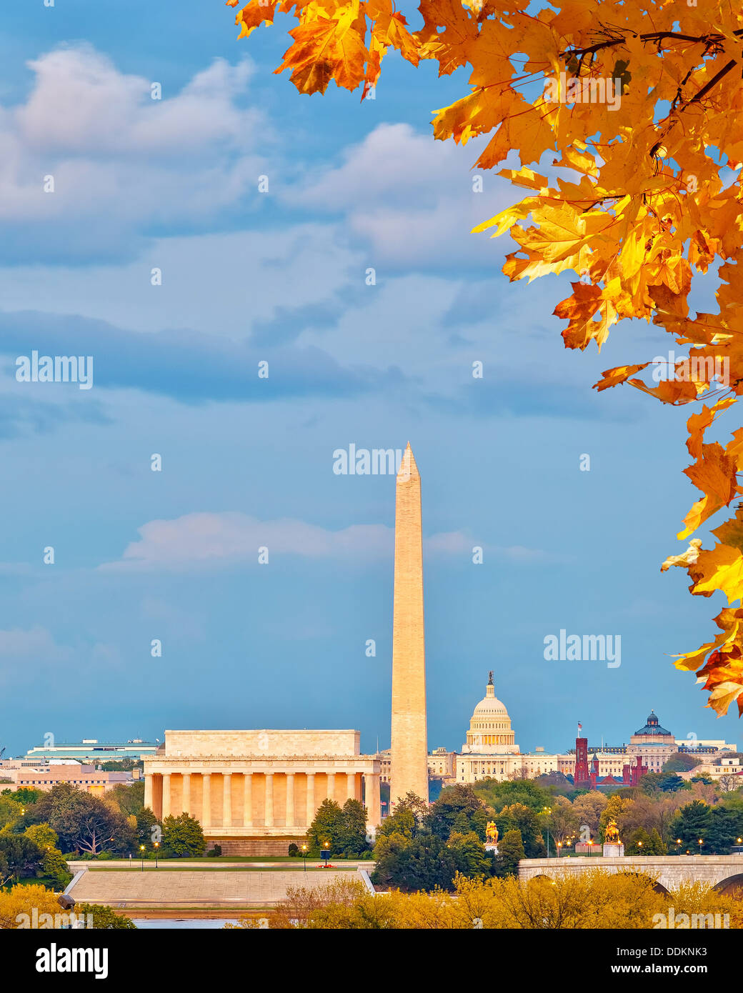 Landmarks in Washington DC Stock Photo