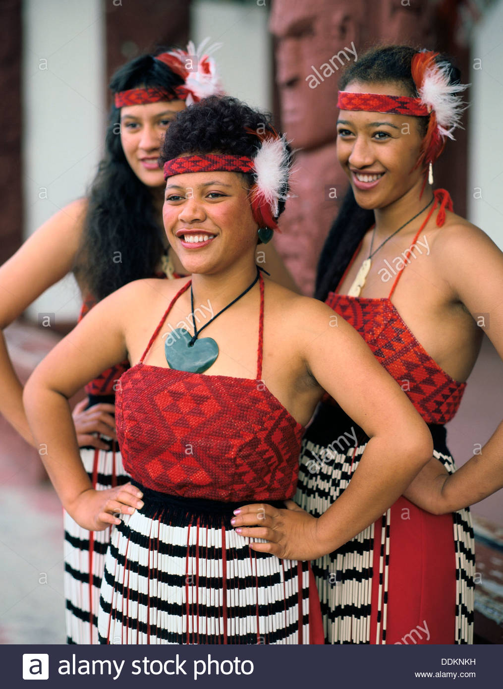 Maori women, North Island, New Zealand. Artist: Adina Tovy Stock Photo ...