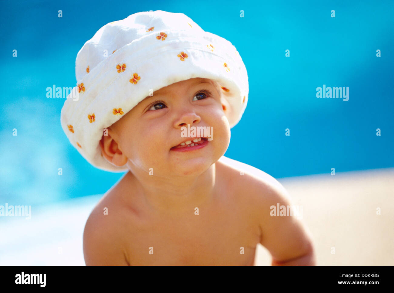 Baby on the beach Stock Photo Alamy