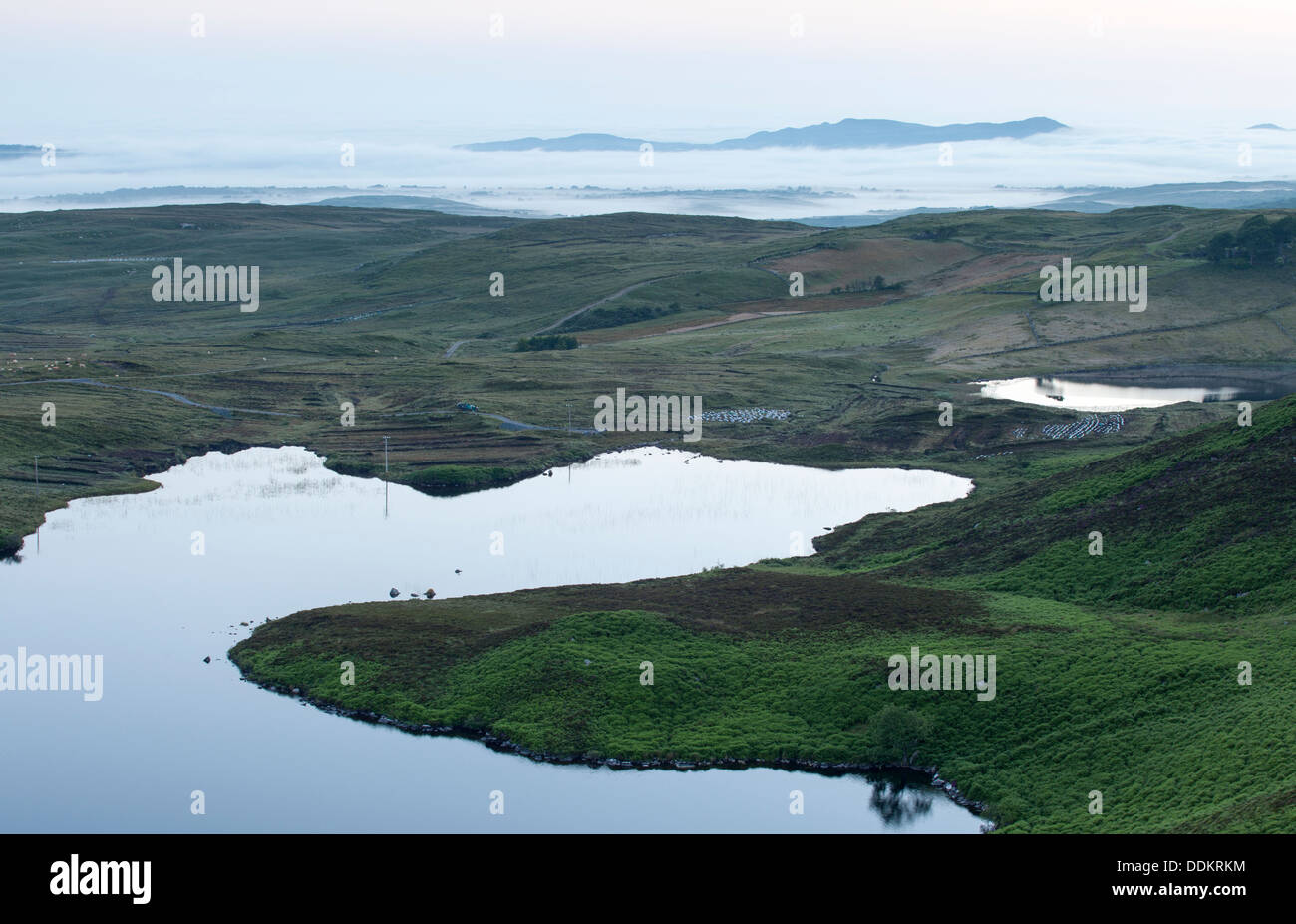 Early morning light, Lough Greenan County Donegal Ireland Stock Photo