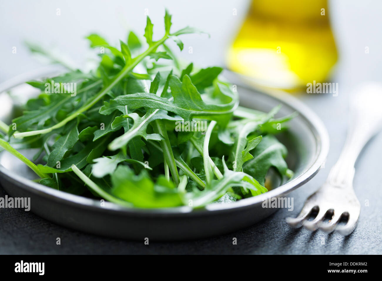 Fresh rocket leaves stock photo alamy