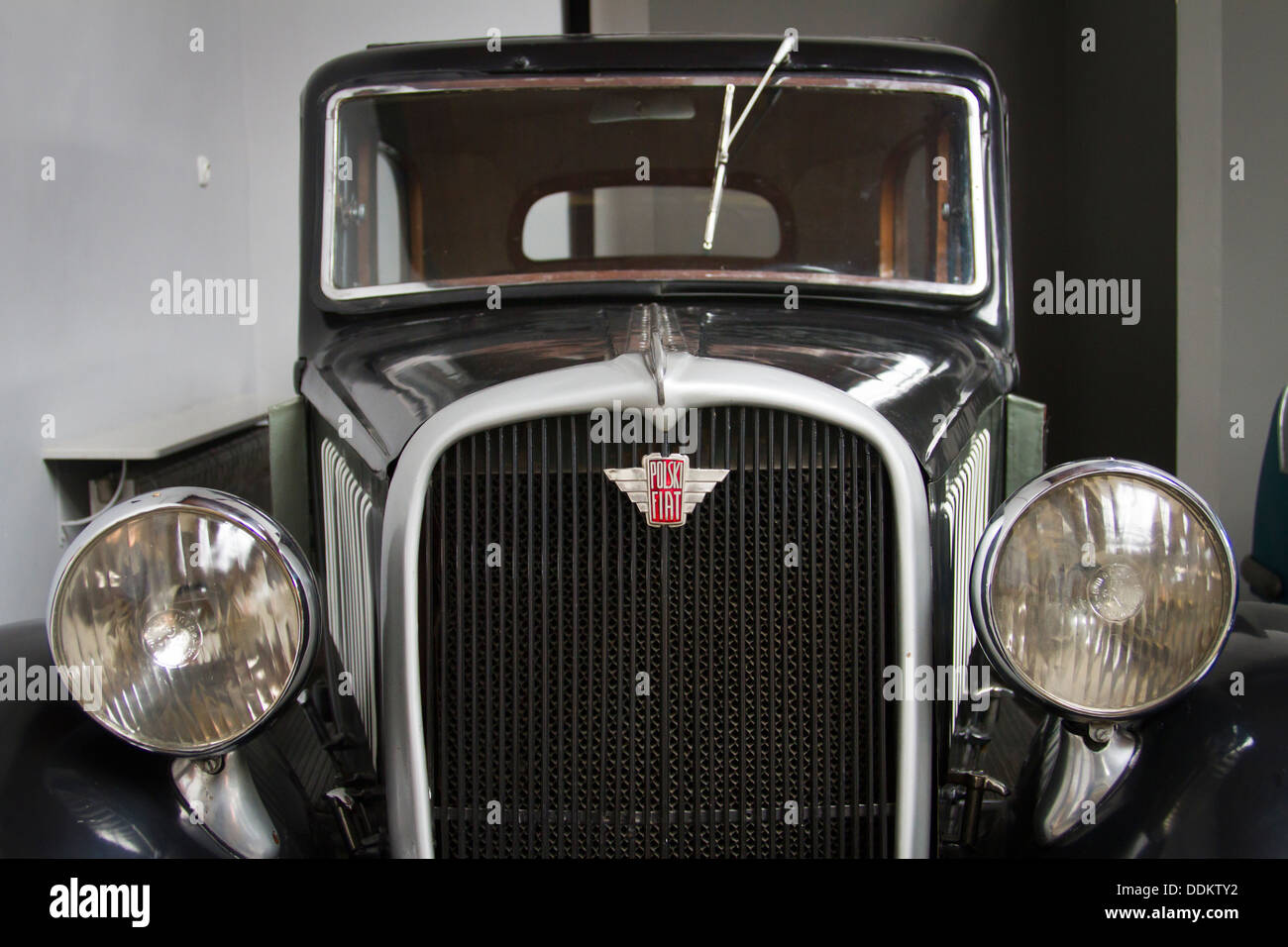 Polski Fiat 518 Mazur produced in the years 1937-1939. Museum of Municipal Engineering in Krakow, Poland. Stock Photo