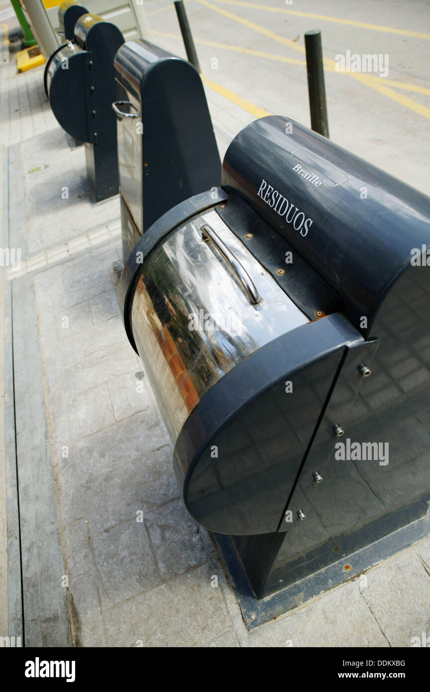 Wastebasket, Paiporta, Valencia Province, Spain Stock Photo Alamy