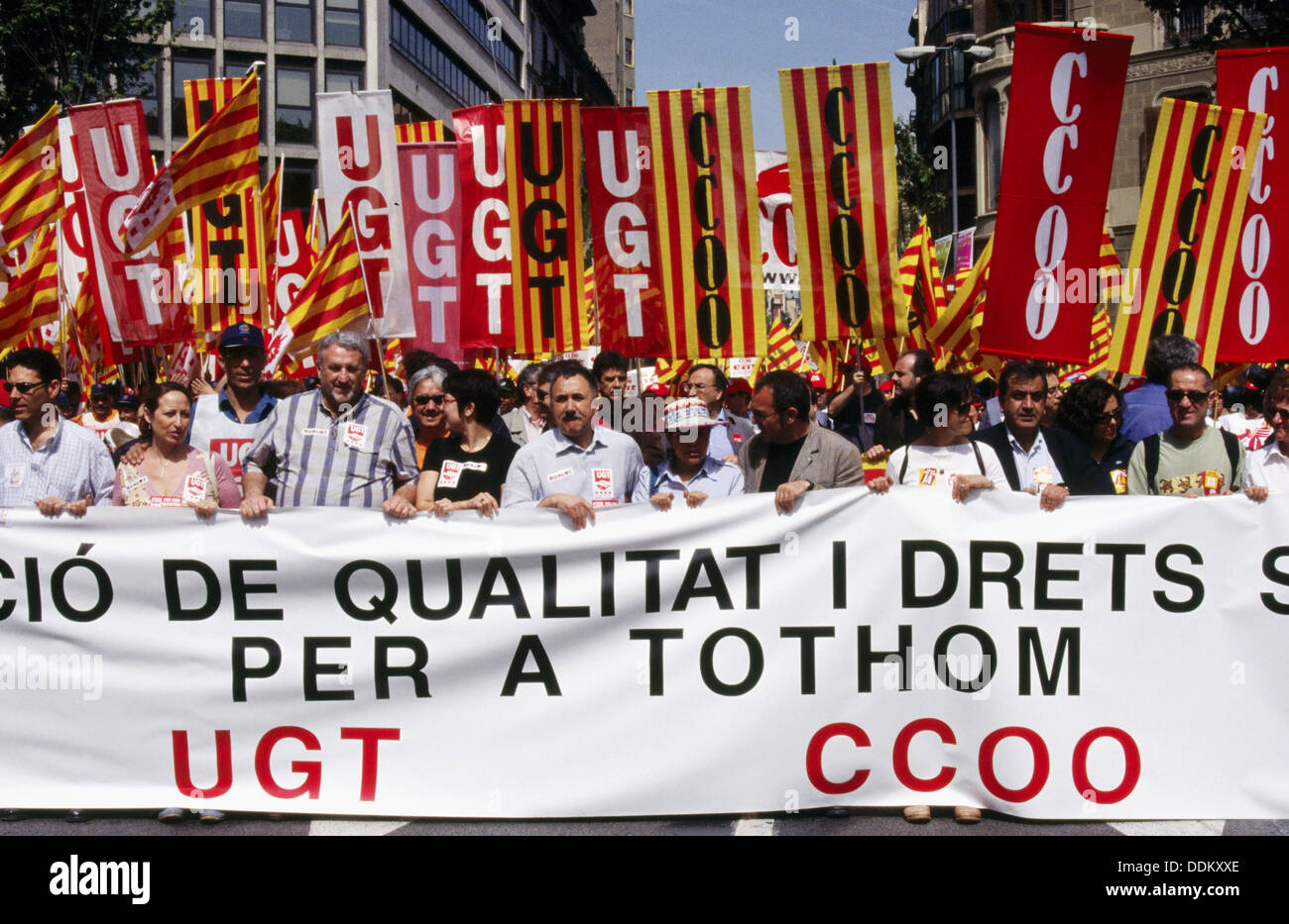 Spanish labor unions CC.OO. Obreras´) and UGT (´Unión