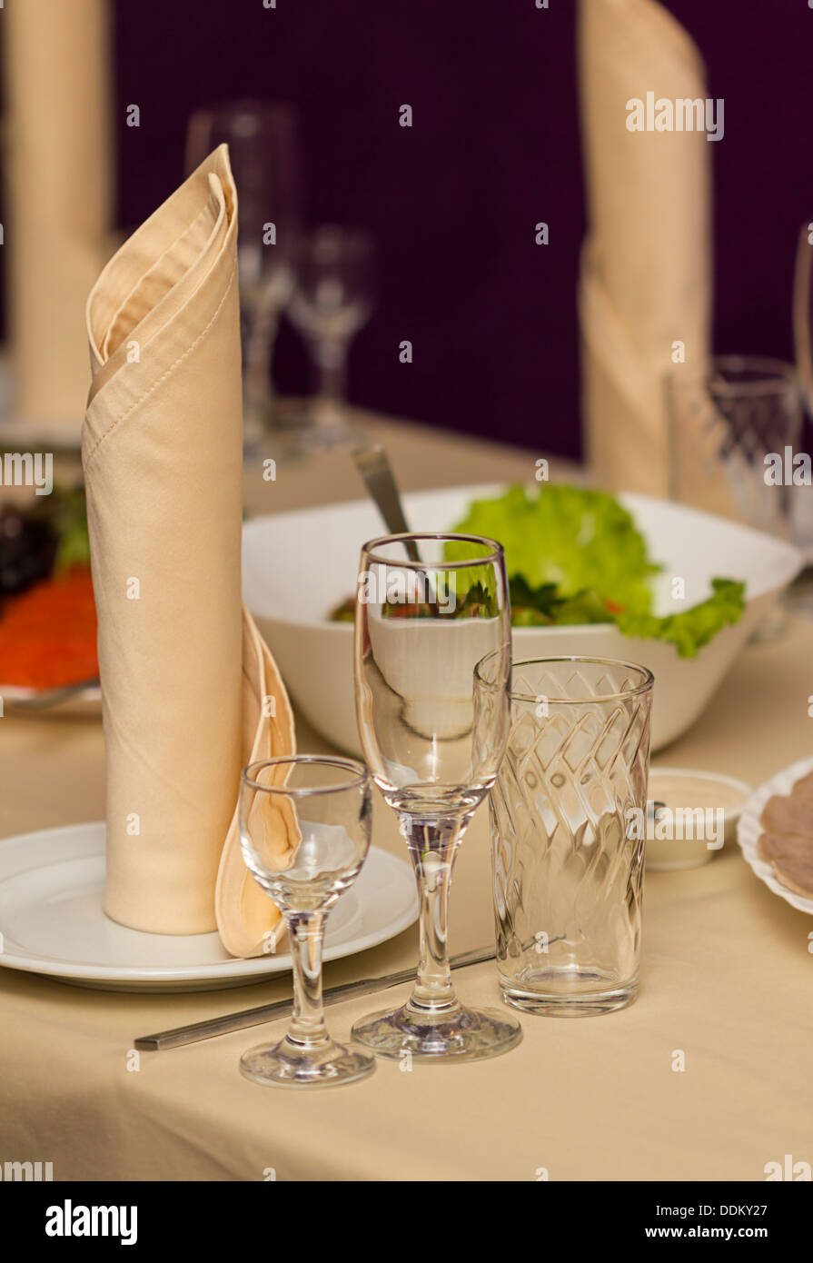 Served table Stock Photo