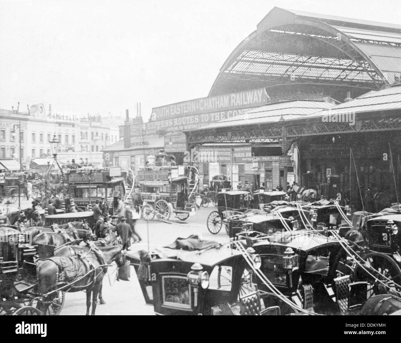 Victoria Station, Westminster, London, c1904. Artist: Unknown Stock Photo