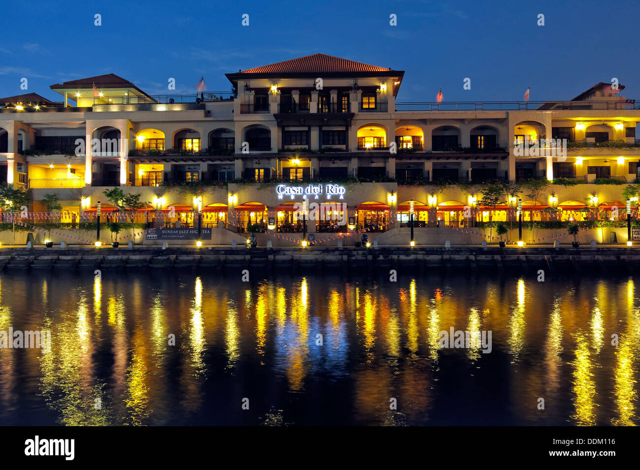 Casa Del Rio Mediterranean Inspired Boutique Hotel Overlooking The Melaka River In Melaka Malaysia Stock Photo Alamy