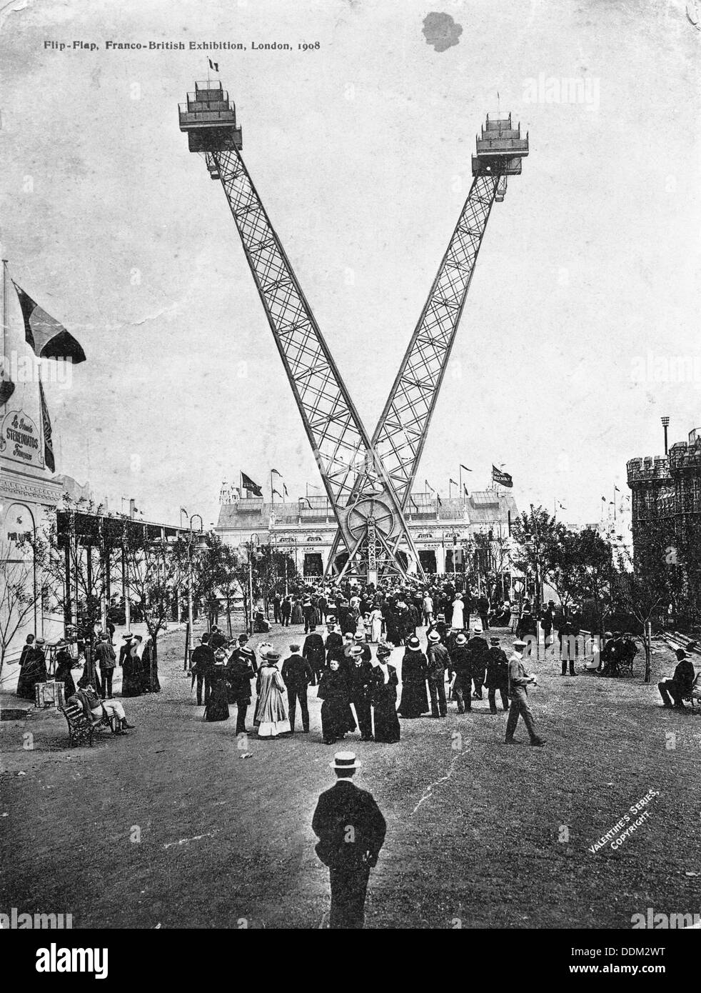 The Flip-Flap amusement ride, Franco-British Exhibition, White City, London, 1908. Artist: Unknown Stock Photo