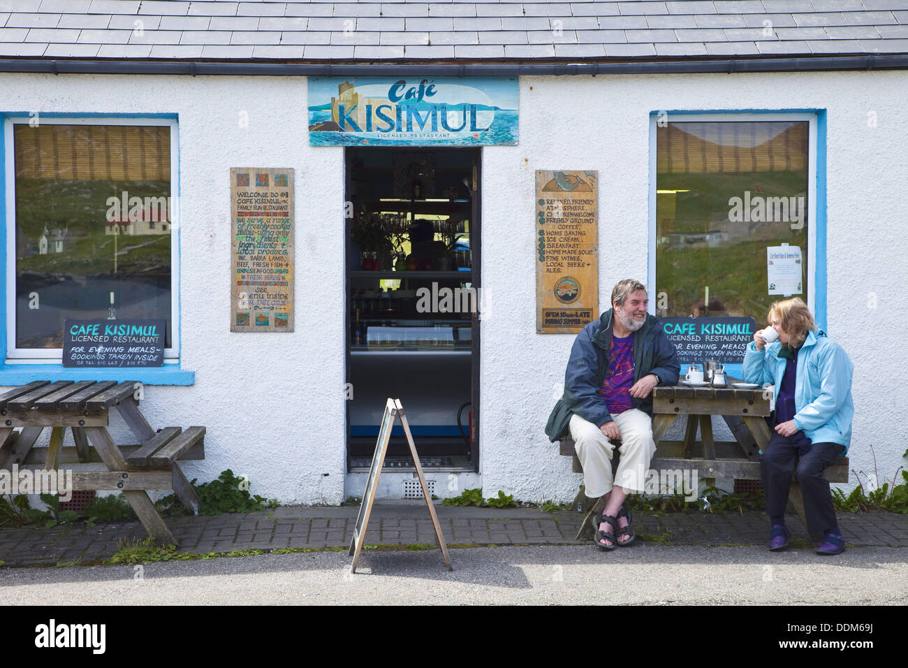 Coffee shop in Castlebay, Isle of Barra, Outer Hebrides, Scotland, UK