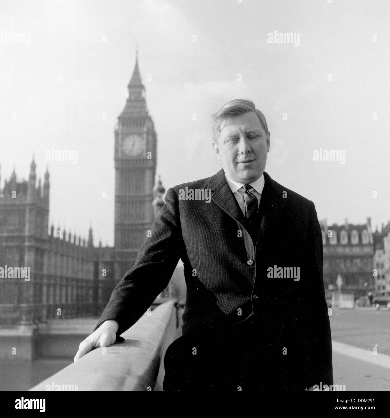 Roy Hattersley, Labour MP, Westminster Bridge, London, 1960s. Artist: Henry Grant Stock Photo