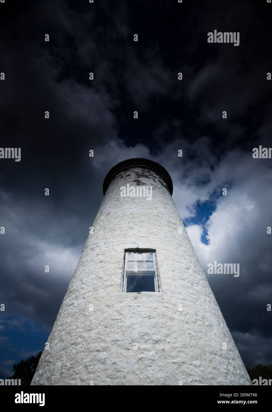 The lighthouse on Boblo Island in Amherstburg, Ontario, Canada. Stock Photo