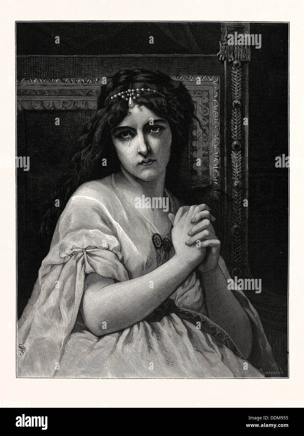 DESDEMONA. AFTER CABANAL. Desdemona is a character in William Shakespeare's play Othello (c.1601 – 1604) Stock Photo