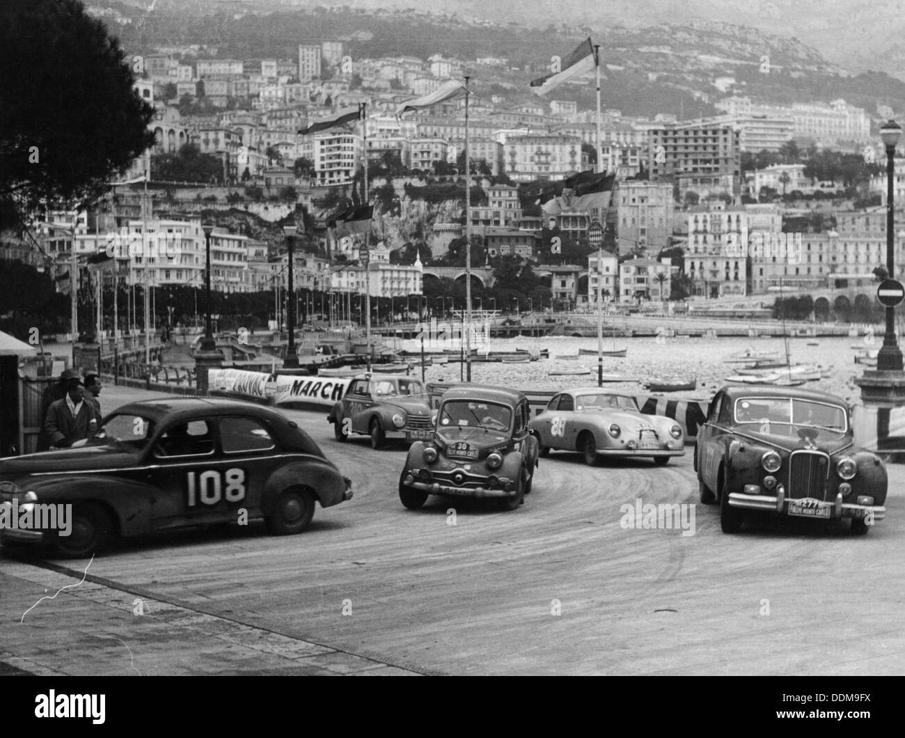 The Monte Carlo Rally, Monaco, 1954. Artist: Unknown Stock Photo