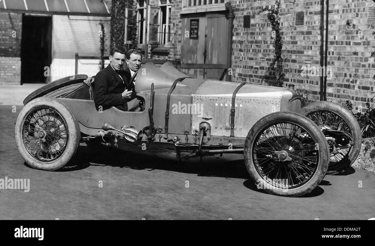 Matthew Park at the wheel of a Vauxhall 3 litre, 1922. Artist: Unknown Stock Photo